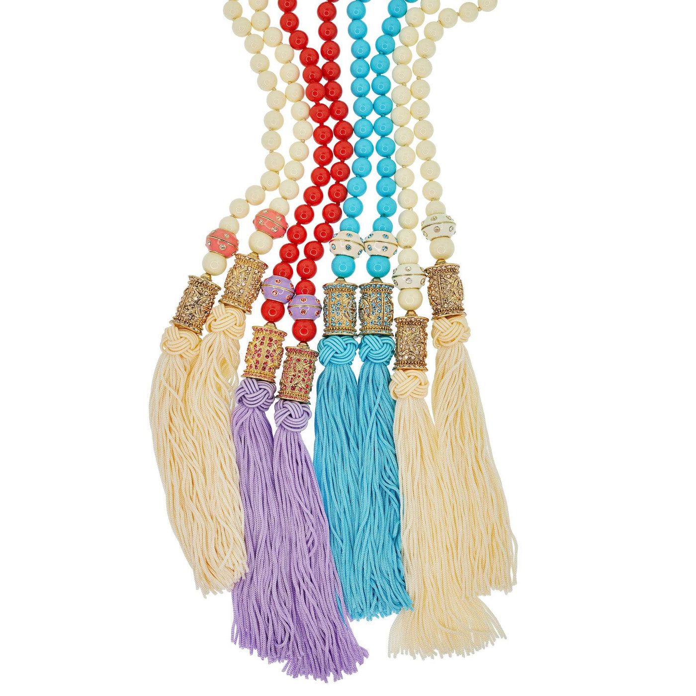 HEIDI DAUS®"Ladies Choice II Lariat" Beaded Crystal & Enamel  Tassel Lariat Necklace