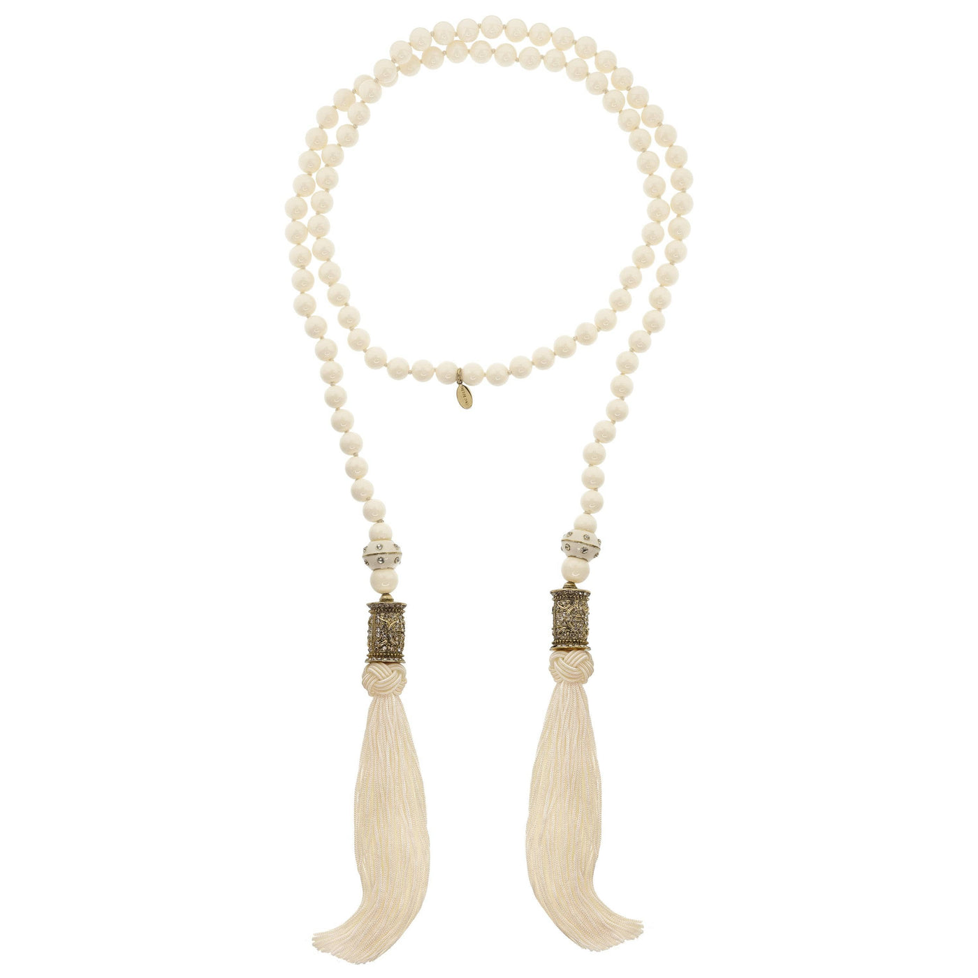 HEIDI DAUS®"Ladies Choice II Lariat" Beaded Crystal & Enamel  Tassel Lariat Necklace