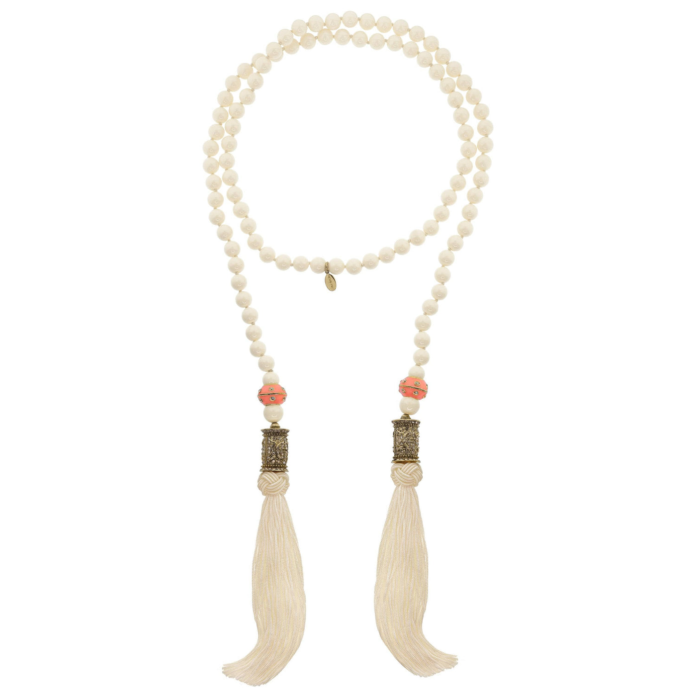 HEIDI DAUS®"Ladies Choice II Lariat" Beaded Crystal & Enamel  Tassel Lariat Necklace