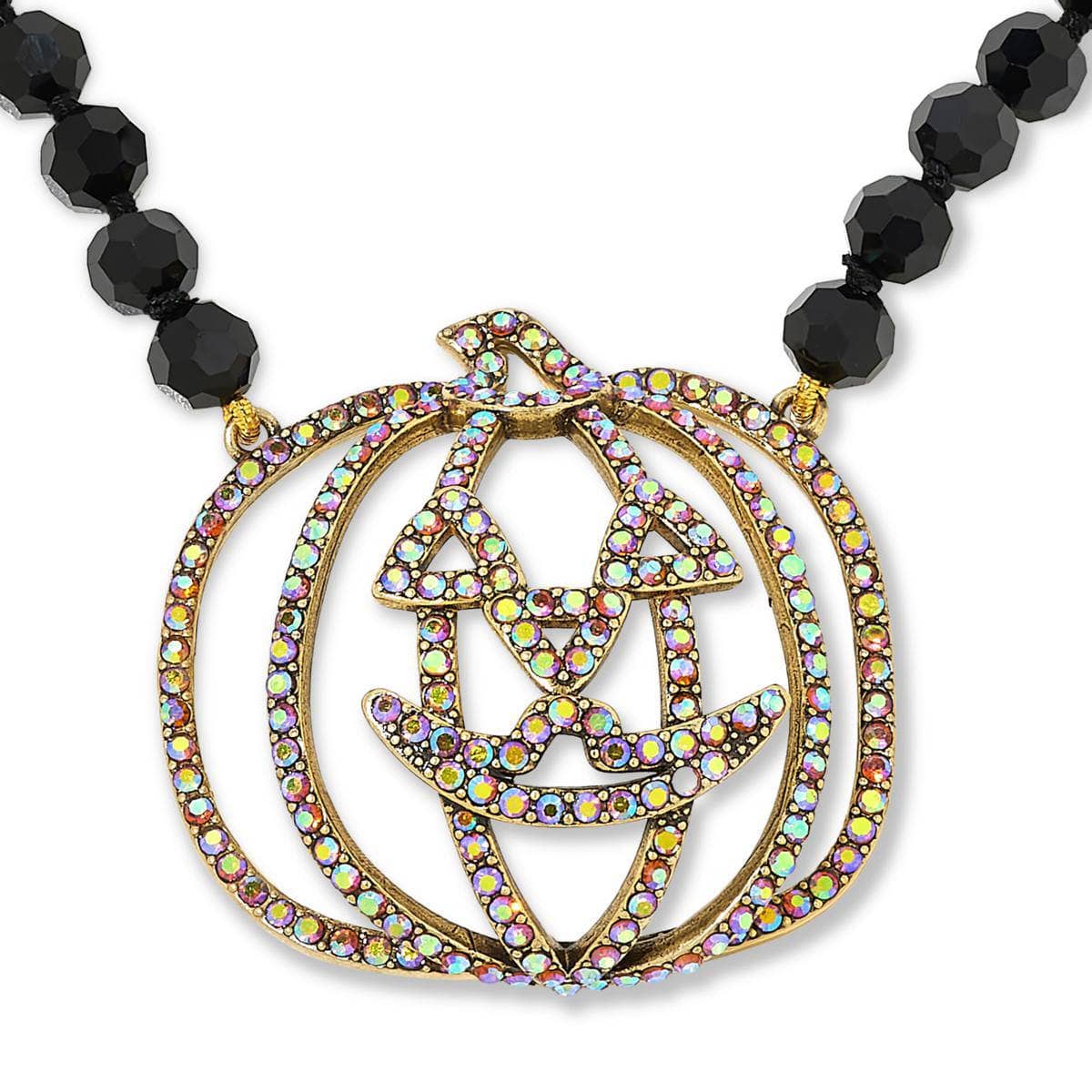 Heidi Daus®"Jackie-O’" Beaded Crystal Pumpkin Necklace
