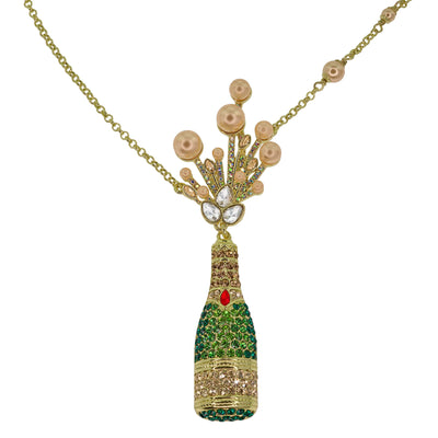 Heidi Daus®"Auld Lang Syne" Beaded Crystal Chain Champagne Necklace