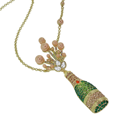 Heidi Daus®"Auld Lang Syne" Beaded Crystal Chain Champagne Necklace