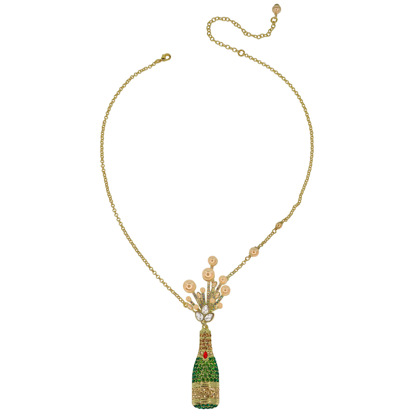 Heidi Daus®"Auld Lang Syne" Beaded Crystal Chain Champagne Necklace