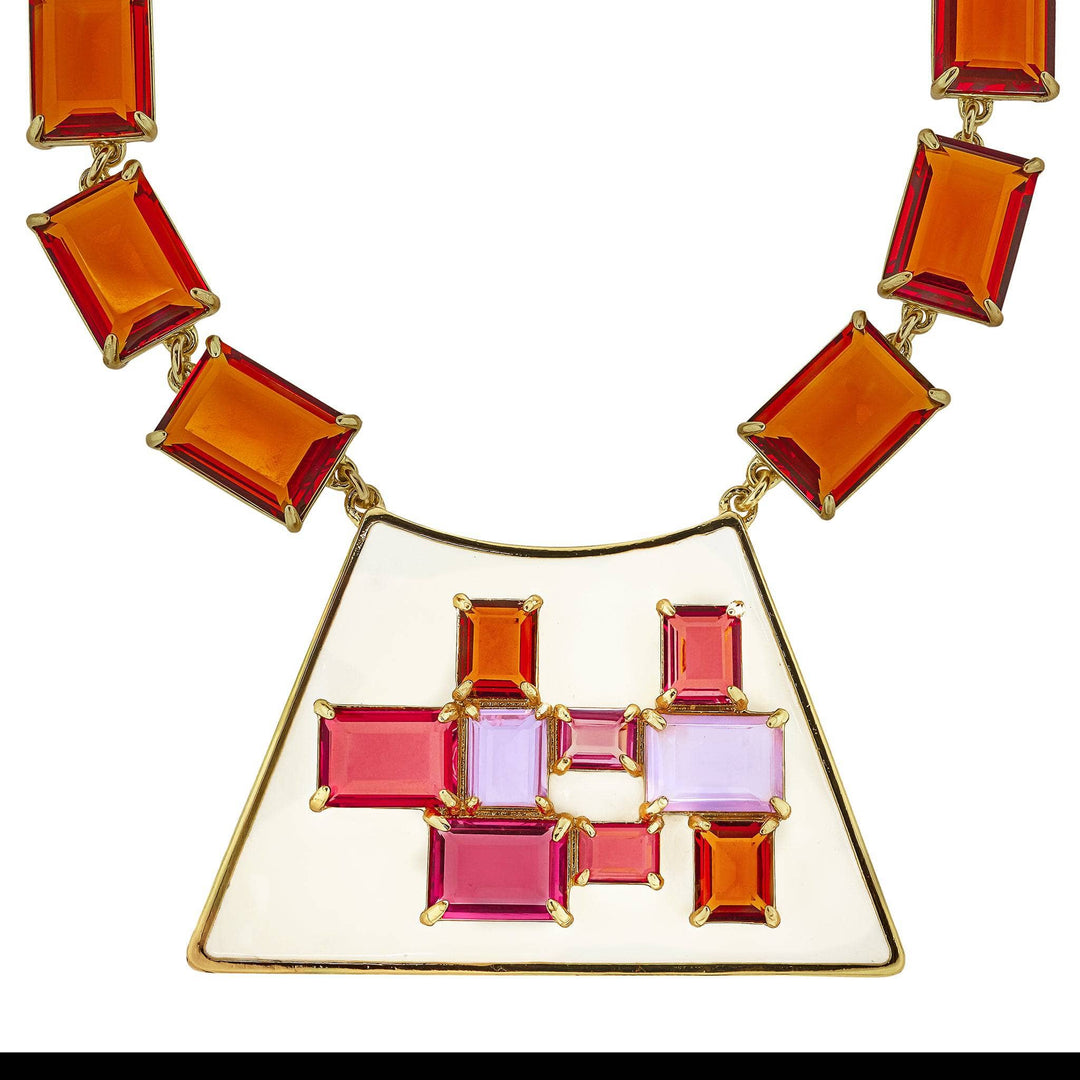 HEIDI DAUS®"Painted Desert" Crystal &amp; Enamel Deco Necklace HEIDI DAUS®