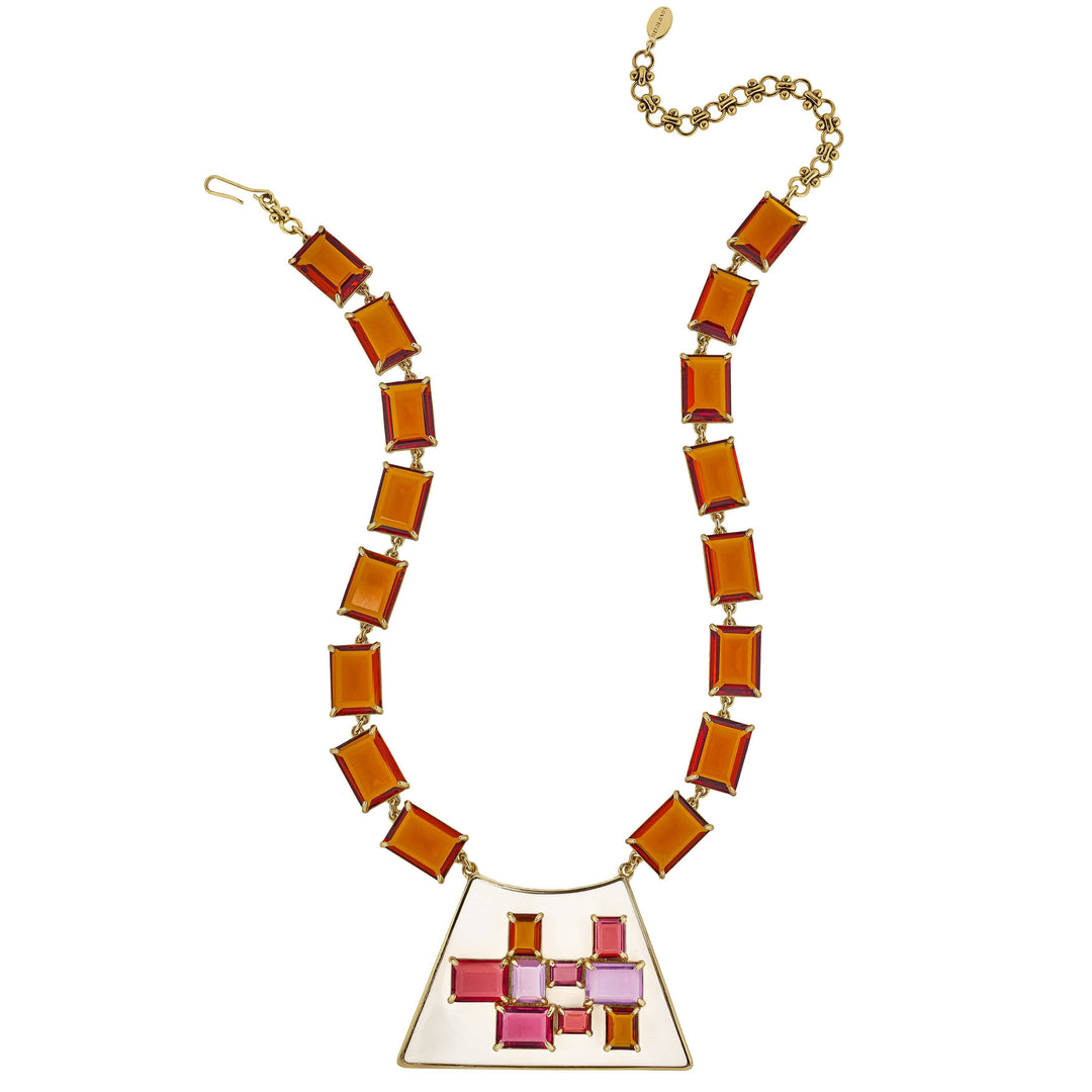 HEIDI DAUS®"Painted Desert" Crystal & Enamel Deco Necklace HEIDI DAUS®