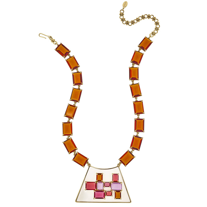 HEIDI DAUS®"Painted Desert" Crystal &amp; Enamel Deco Necklace HEIDI DAUS®