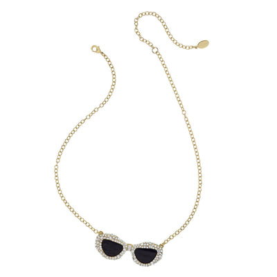 Heidi Daus®"Catch Me, Love Me!" Crystal Sunglasses Necklace