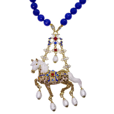 Heidi Daus®"Fanciful Filly" Beaded Crystal Horse Necklace