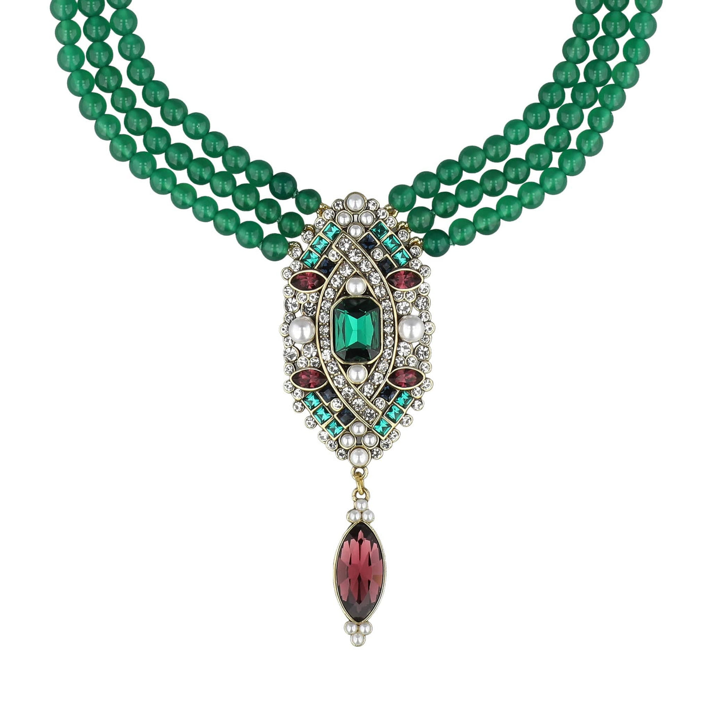 HEIDI DAUS®"From The Vault" Beaded Crystal Art Deco Necklace