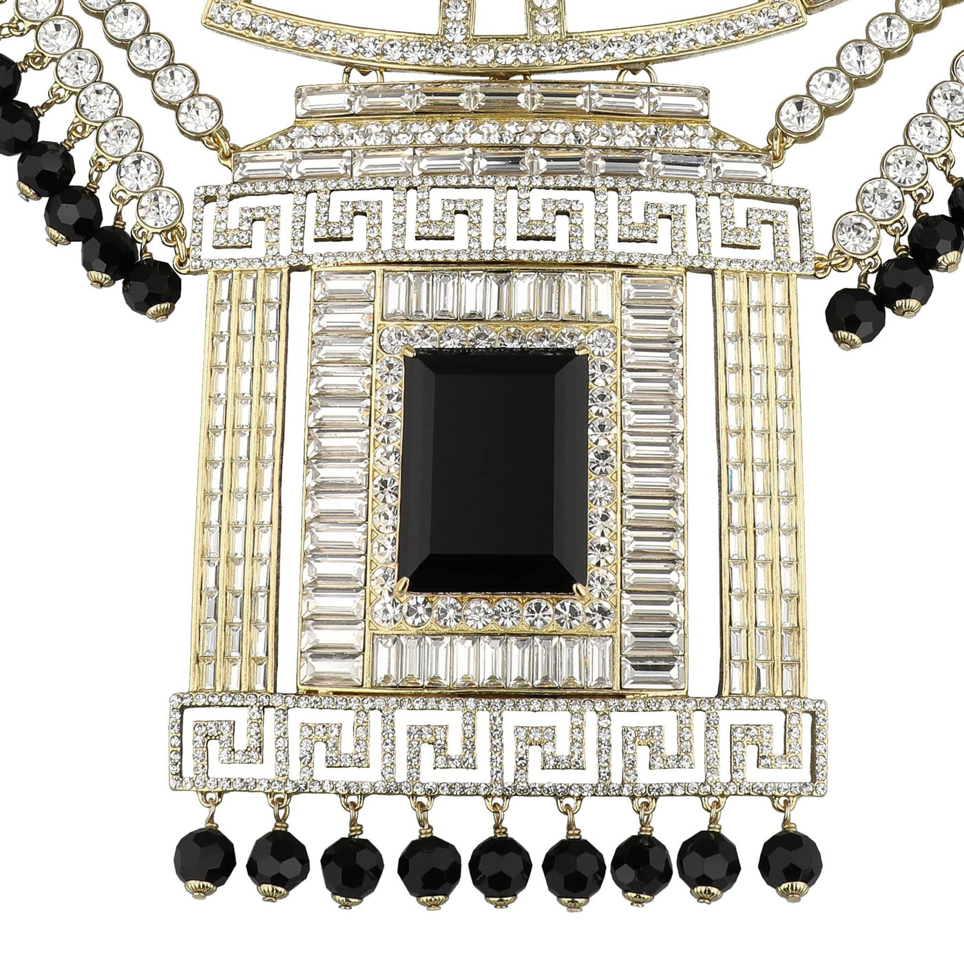 HEIDI DAUS®"Fabulous Greek Key" Beaded Crystal Statement Necklace