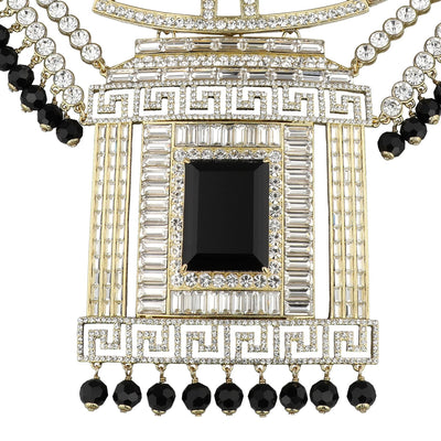 HEIDI DAUS®"Fabulous Greek Key" Beaded Crystal Statement Necklace