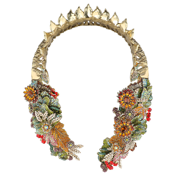 HEIDI DAUS® "Goddess of Abundance" Crystal Harvest Statement Collar Necklace