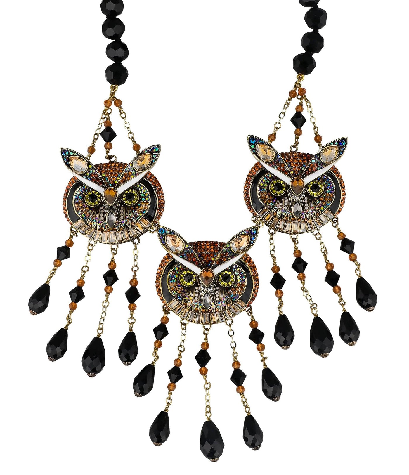 HEIDI DAUS® "It’s Owl Or Nothing" Crystal Owl Statement Necklace