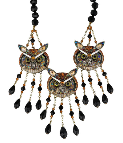 HEIDI DAUS® "It’s Owl Or Nothing" Crystal Owl Statement Necklace
