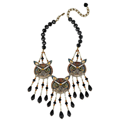 HEIDI DAUS® "It’s Owl Or Nothing" Crystal Owl Statement Necklace