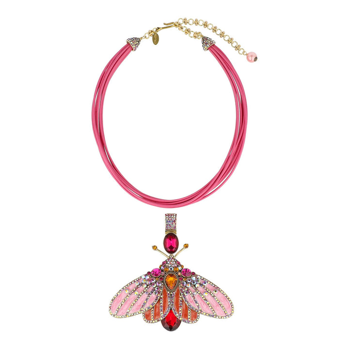 HEIDI DAUS® “Butterfly Embrace” Butterfly Enhancer Pendant with Leather Cord Necklace
