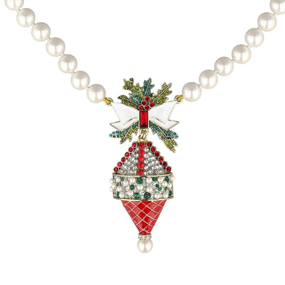 HEIDI DAUS® "Heirloom Ornament" Beaded Crystal Holiday Necklace