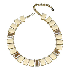 HEIDI DAUS® “French Riviera” Crystal & French Resin Riviera Necklace – Art Deco Statement Collar (3 Colorways)