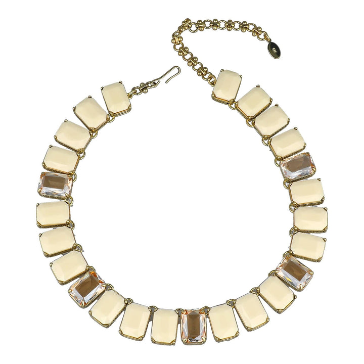 HEIDI DAUS® “French Riviera” Crystal & French Resin Riviera Necklace – Art Deco Statement Collar (3 Colorways)