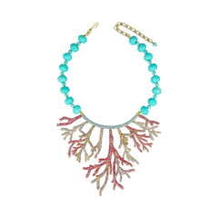 HEIDI DAUS® "Coral Couture" Crystal Coral Reef Statement Necklace
