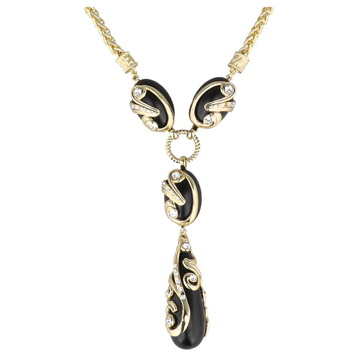HEIDI DAUS® “Rooted Elegance” Heritage Scrollwork Y-Drop Necklace