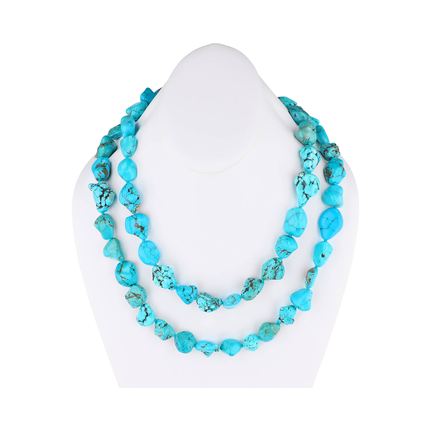 Heidi Daus Genuine Turquoise Nugget Statement Strand Necklace