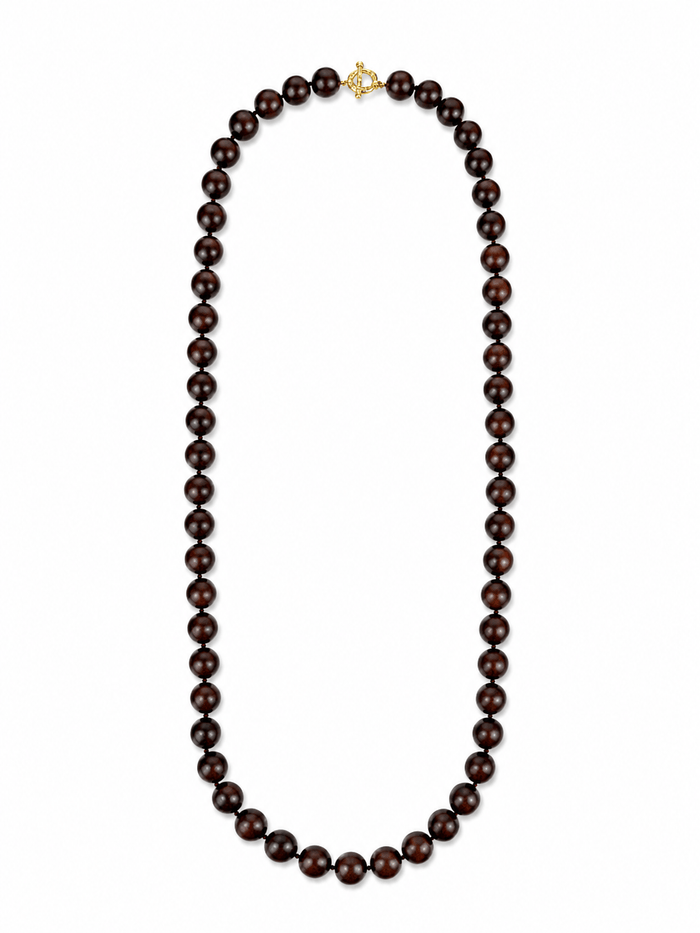 HEIDI DAUS® “Rooted Elegance” 45-Inch Essential Wood Necklace