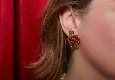 HEIDI DAUS®"Late Bloomer" Crystal Flower Button Earrings