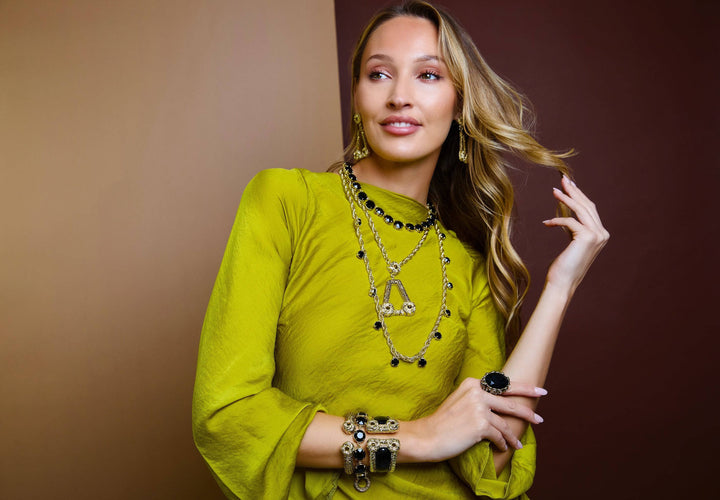Heidi Daus®"Atlantis Legend" Crystal Chain Deco Necklace Set HEIDI DAUS®