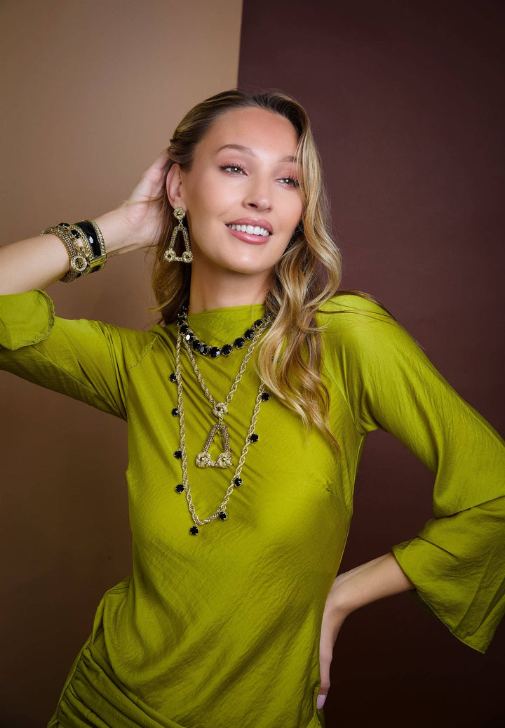 Heidi Daus®"Atlantis Legend" Crystal Chain Deco Necklace Set HEIDI DAUS®