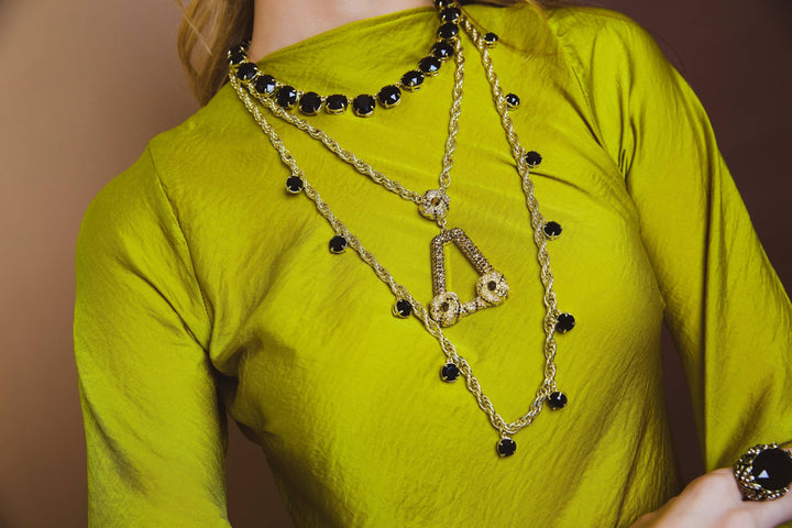Heidi Daus®"Atlantis Legend" Crystal Chain Deco Necklace Set HEIDI DAUS®