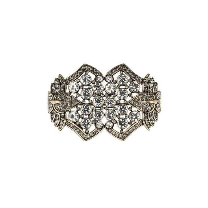 HEIDI DAUS® "Haunting Glamour" Crystal Art Deco Fan Brooch