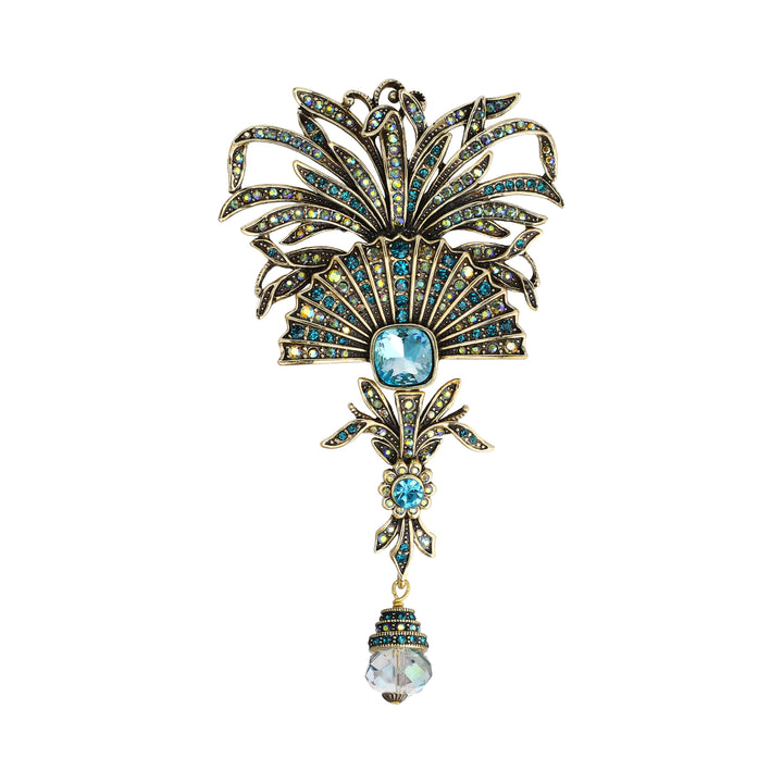 HEIDI DAUS® "Magical Mimosa" Crystal Art Deco Brooch