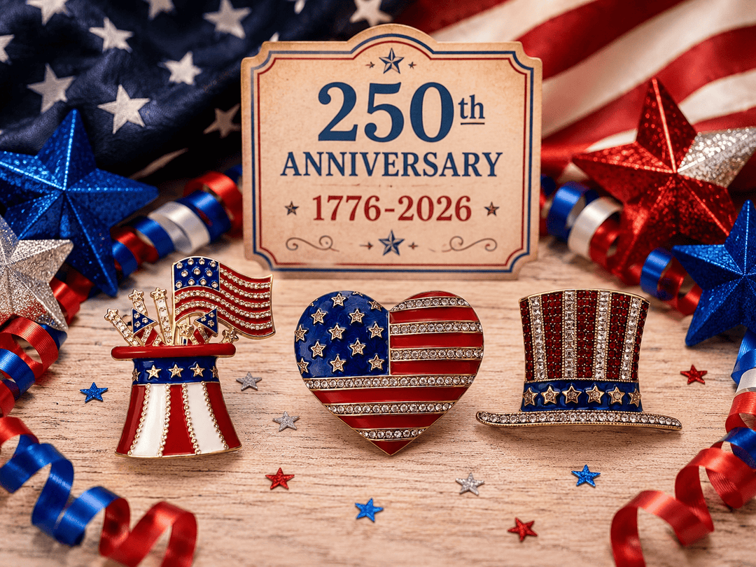 Heidi Daus® “Hats Off to Liberty” Crystal & Enamel Patriotic Pin