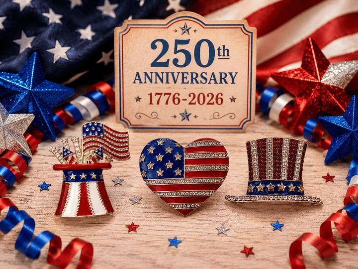 Heidi Daus® “Hats Off to Liberty” Crystal & Enamel Patriotic Pin