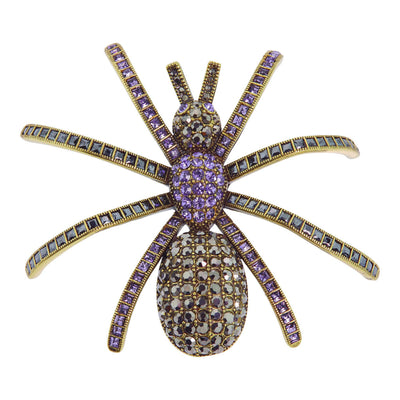 HEIDI DAUS® "Spindly Spider" Crystal Halloween Spider Pin