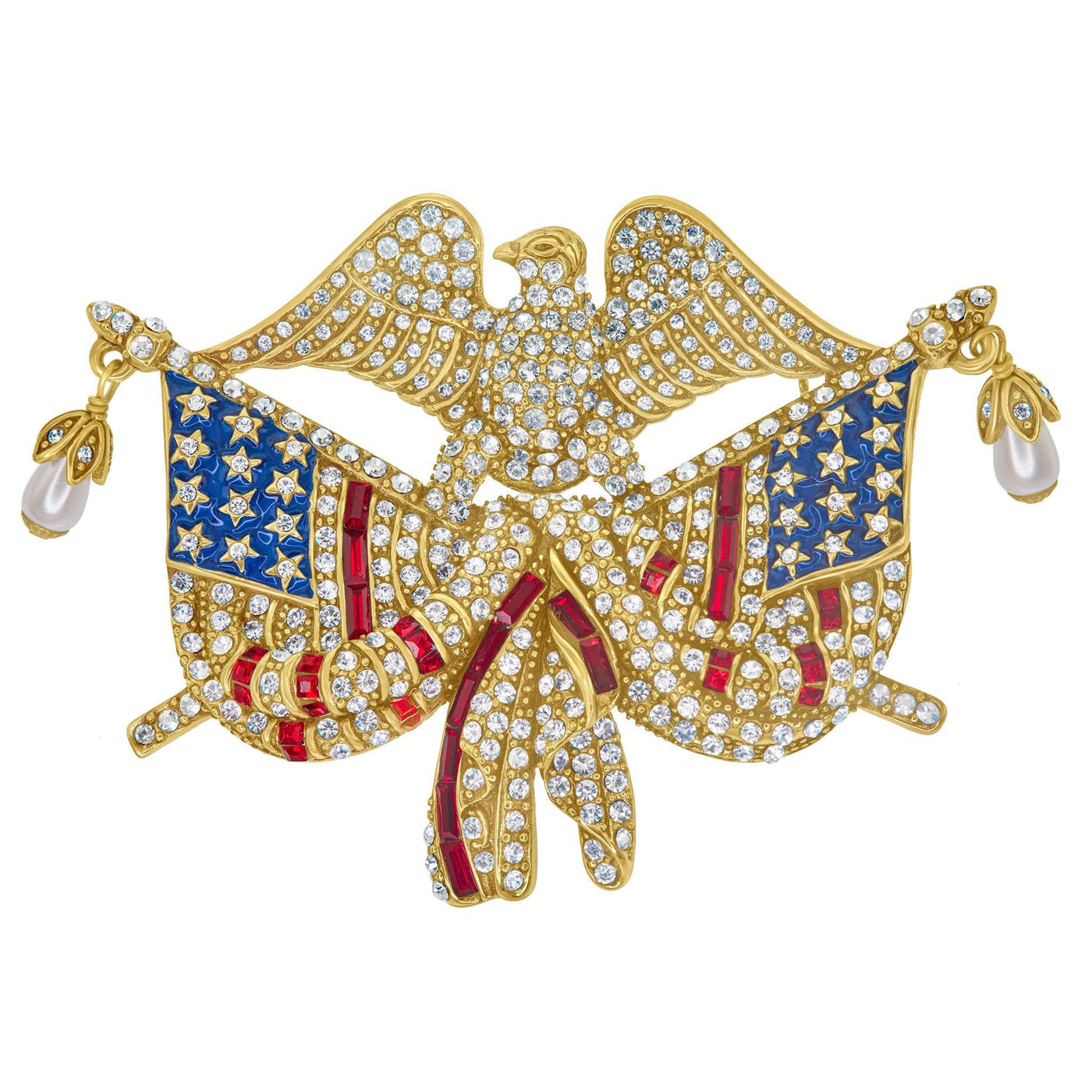 Heidi Daus® "Life, Liberty & The Pursuit of Sparkle" Crystal Patriotic Eagle Pin