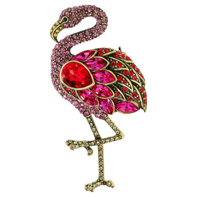 HEIDI DAUS® "Tickled Pink" Crystal Flamingo Pin