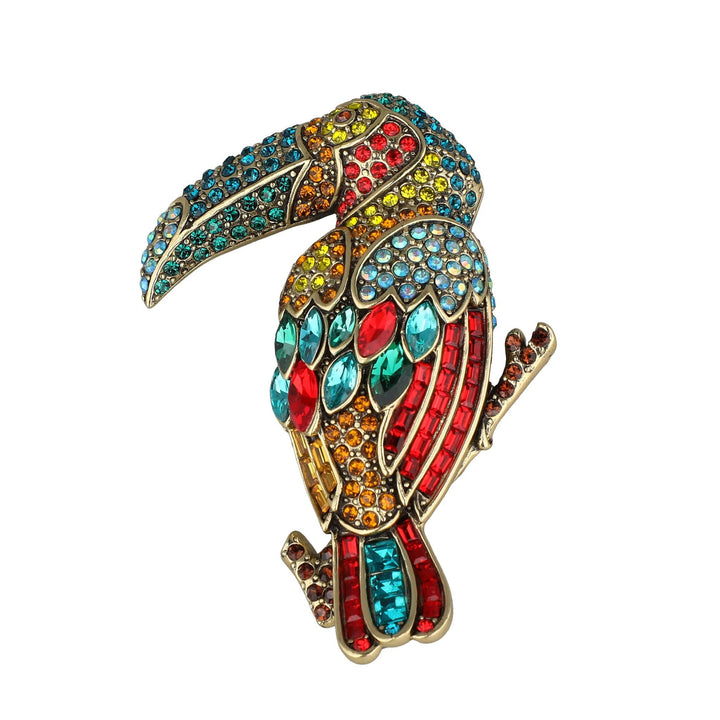 HEIDI DAUS® “Toucan Do It” Crystal Toucan Statement Pin/Brooch