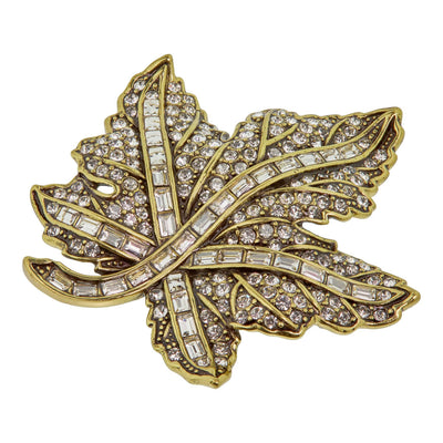 HEIDI DAUS® "Classic Maple Leaf" Crystal Leaf Pin