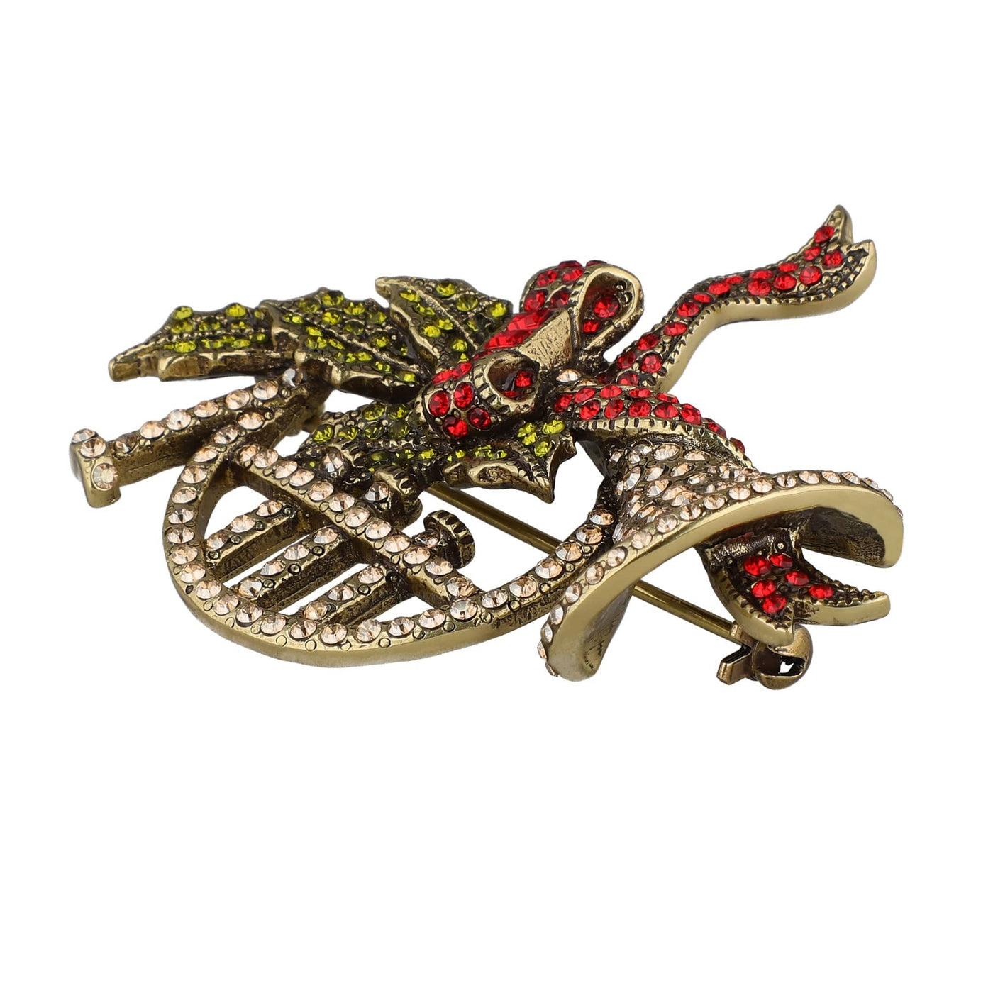 HEIDI DAUS® "Holiday Harmony" French Horn Crystal Pin/Brooch