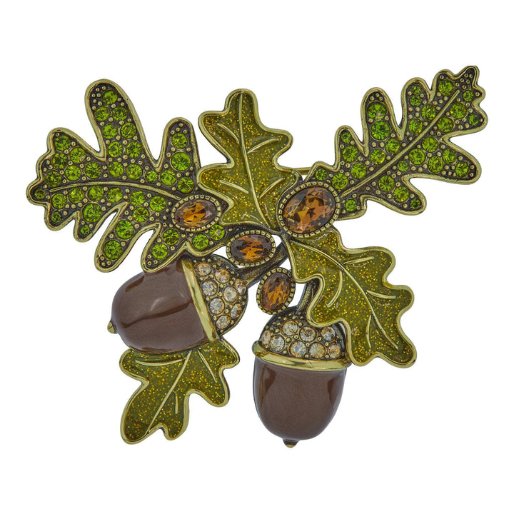 HEIDI DAUS® "Magical Acorn" Enamel Crystal Acorn Pin HEIDI DAUS®