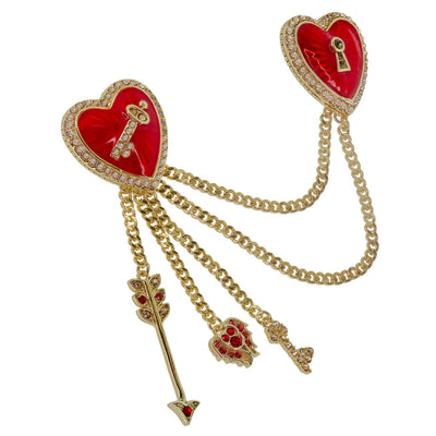 HEIDI DAUS®"Love & Sparkle" Crystal & Enamel Heart Pin