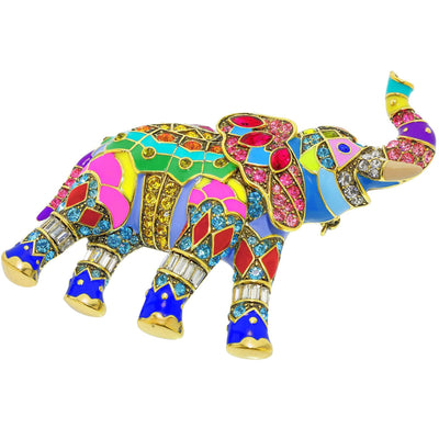 HEIDI DAUS®"Happy Elephant" Crystal & Enamel Elephant Pin