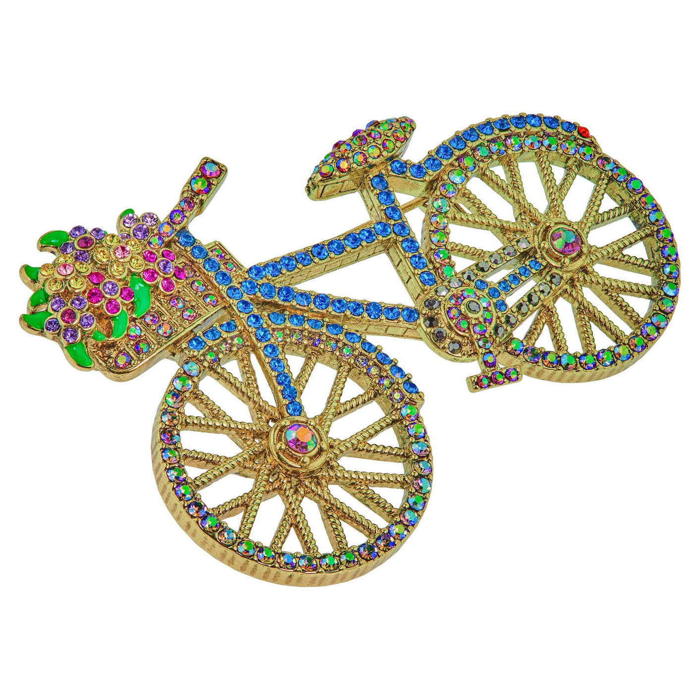 HEIDI DAUS®"Summer Time Ride"  Crystal Floral Bicycle Pin