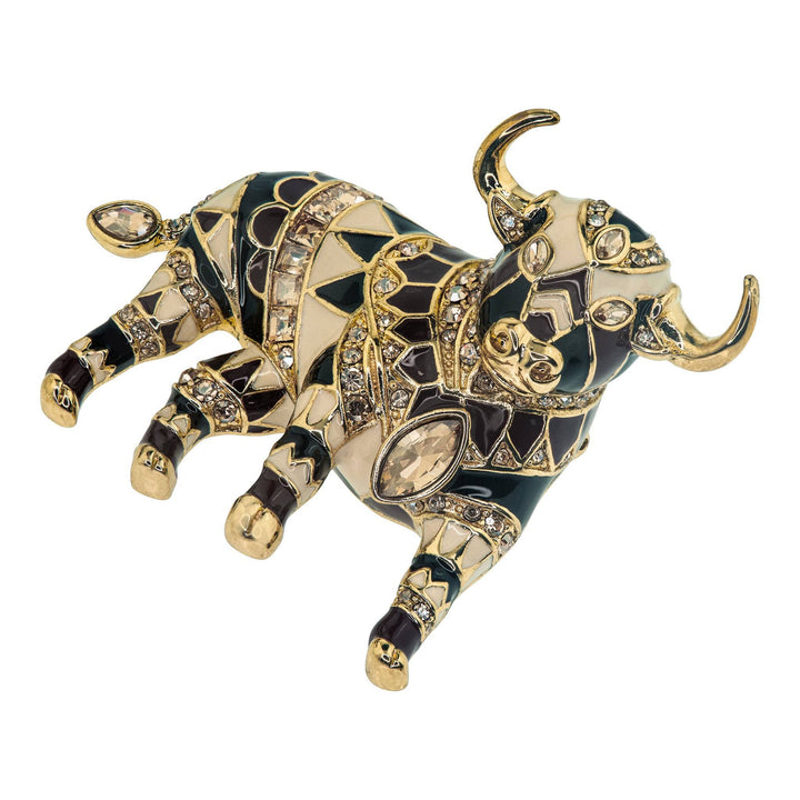 Heidi Daus® "No Bull" Enamel &amp; Crystal Bull Brooch HEIDI DAUS®