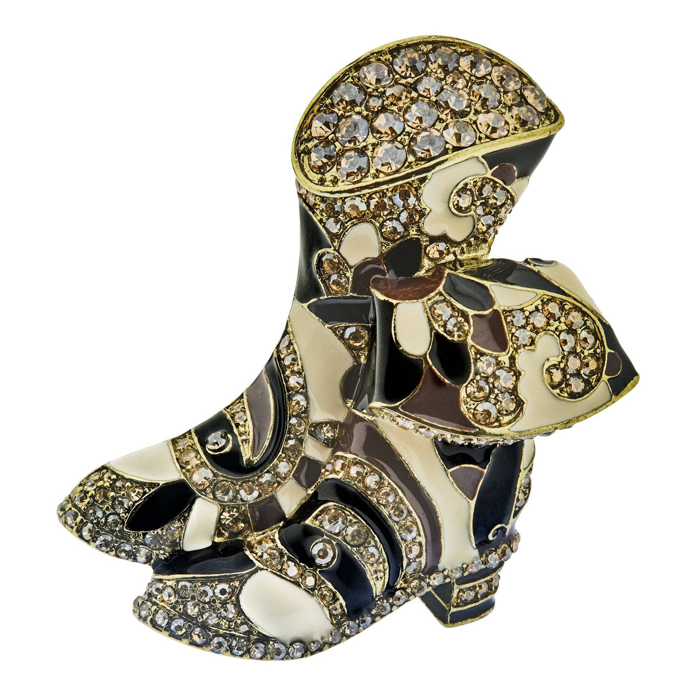 Heidi Daus®"Rodeo Rhapsody" Crystal & Enamel Boots Pin