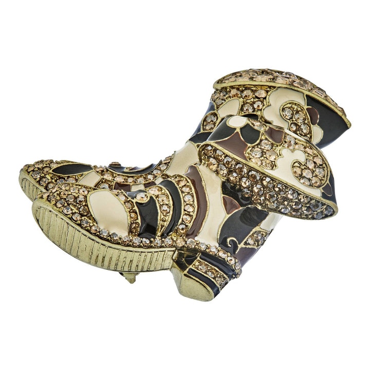 Heidi Daus®"Rodeo Rhapsody" Crystal &amp; Enamel Boots Pin HEIDI DAUS®
