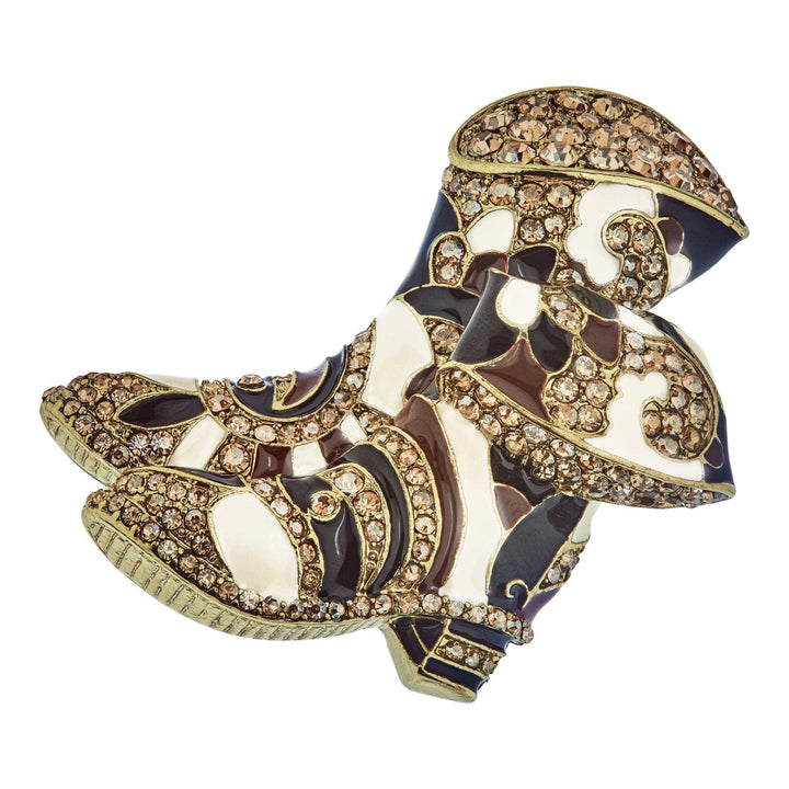 Heidi Daus®"Rodeo Rhapsody" Crystal &amp; Enamel Boots Pin HEIDI DAUS®