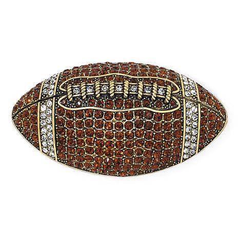 HEIDI DAUS® "Touch Down" Crystal Football Pin